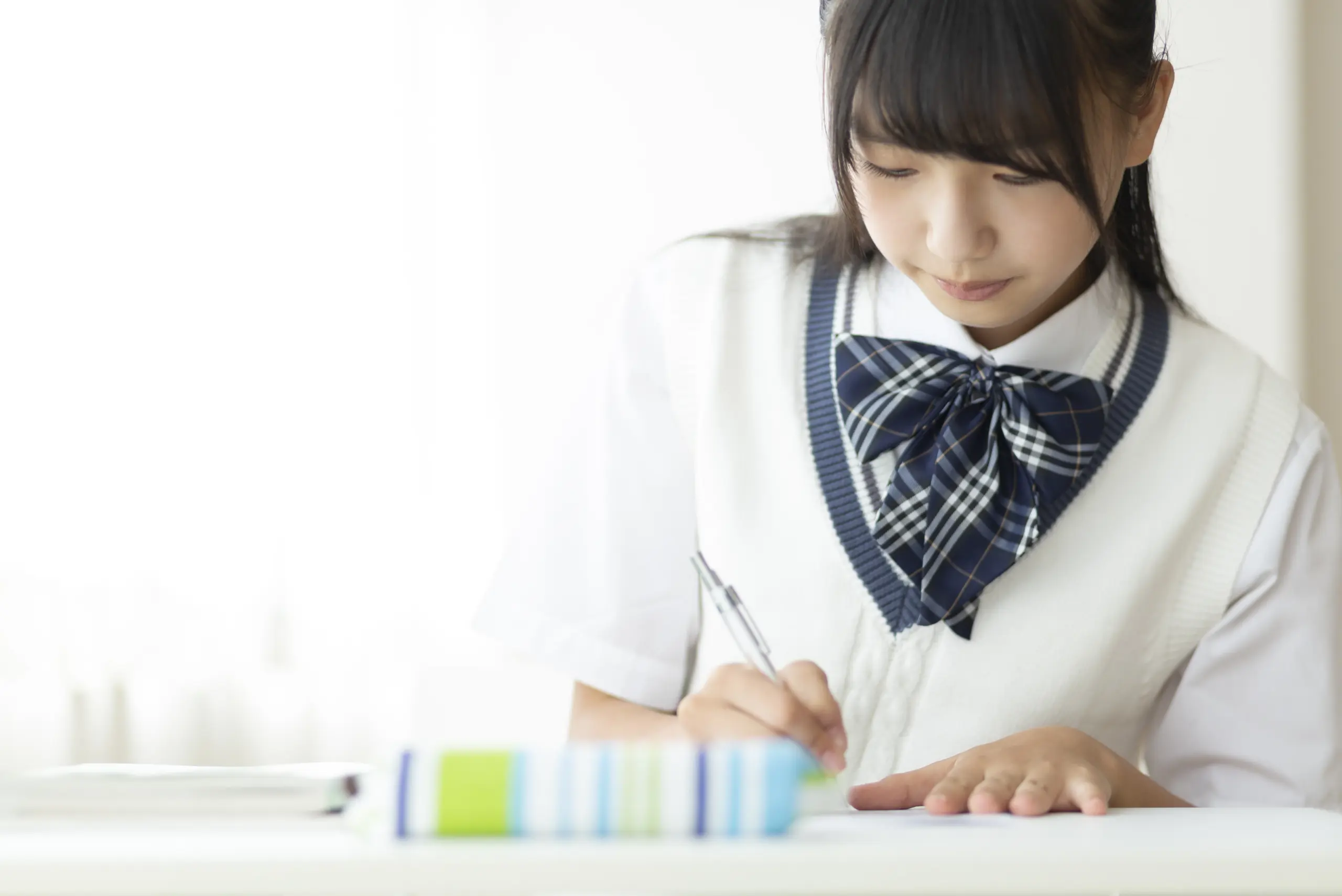 中学生勉強風景